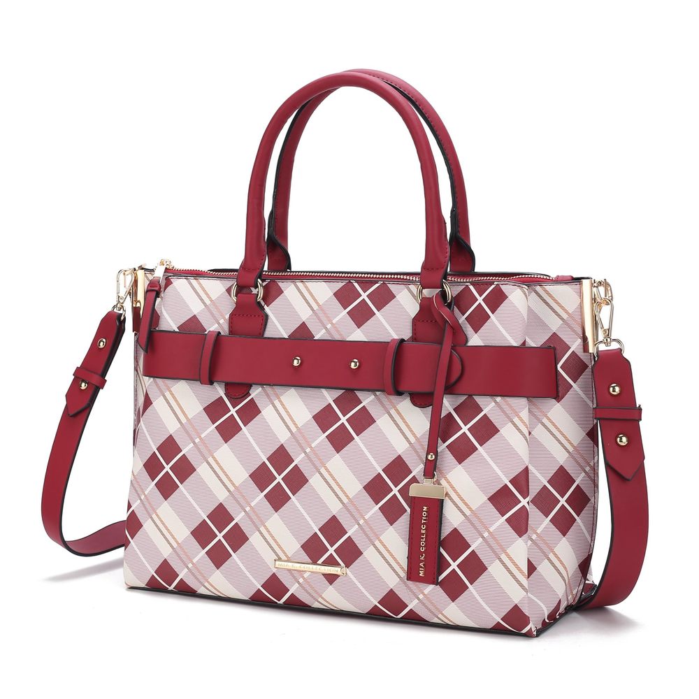 Satchel Bag, Vegan Leather Crossbody Shoulder Handbag Top Handle -_-